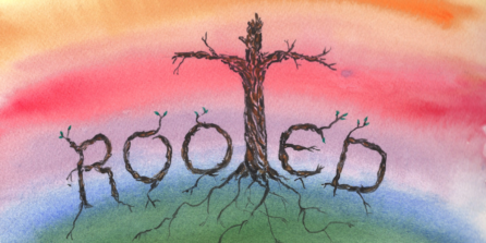 watercolor of rooted with cross